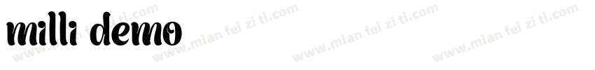 milli demo字体转换